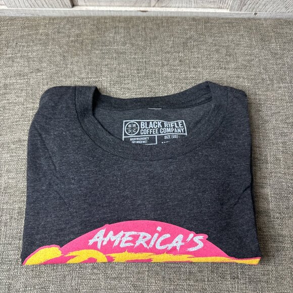 Black Rifle Coffee Company Mens Medium Gray Graphic T Shirt Americas Coffee - Picture 3 of 7